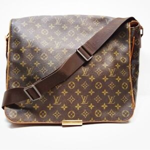 Louis Vuitton Abbesses messenger bag which features the brand's iconic monogram